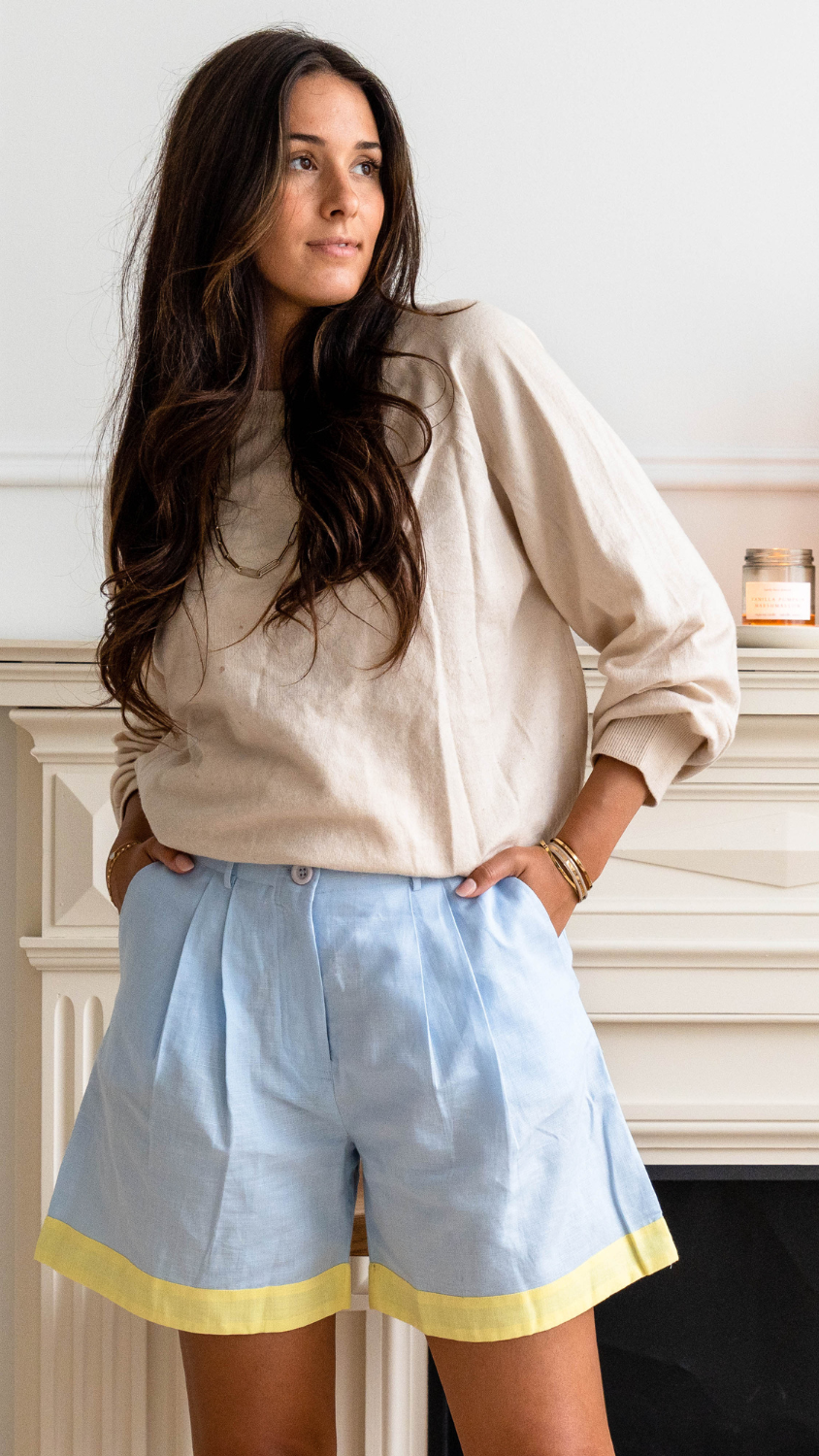 Linen Boyfriend Shorts