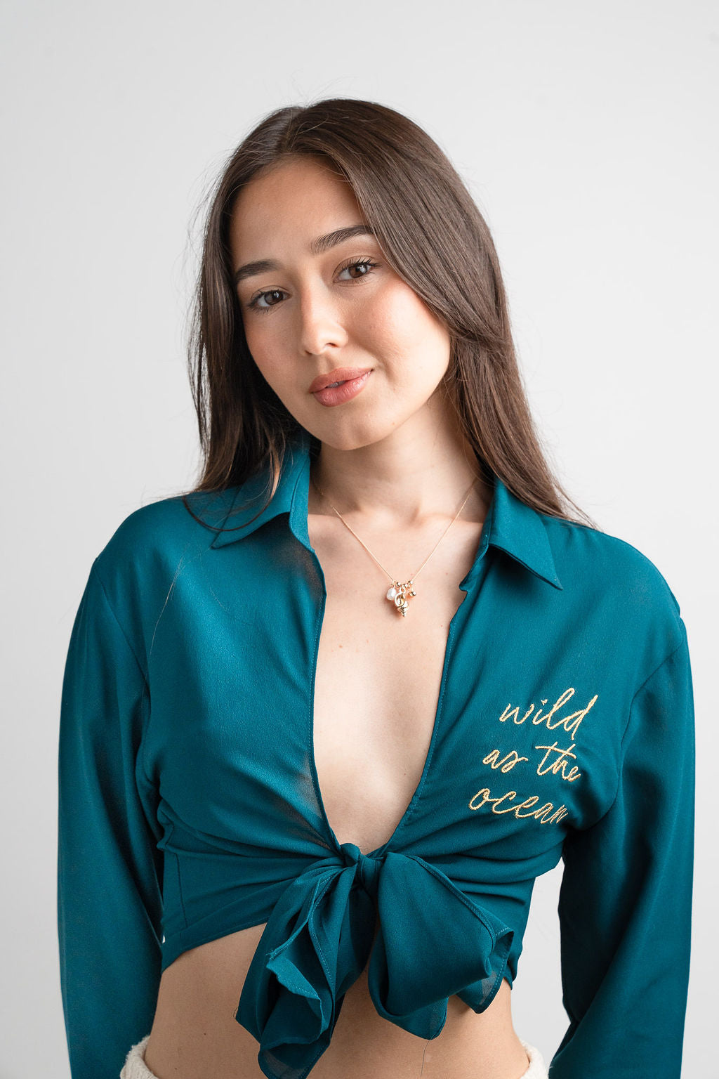 Ocean Tie Front Top