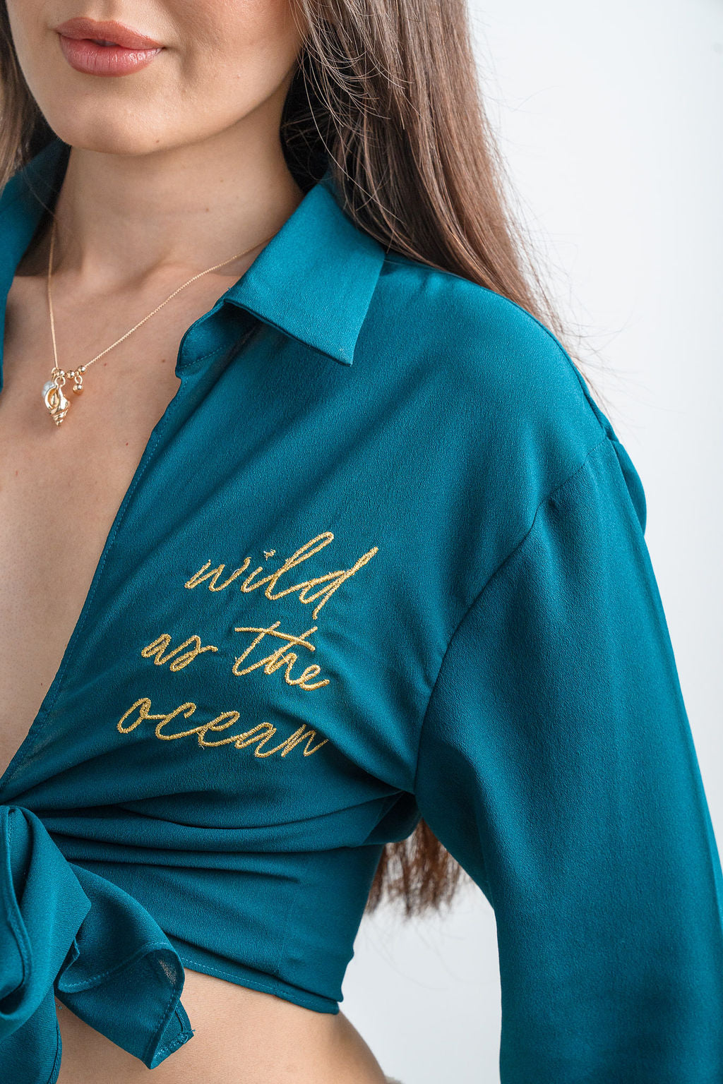 Ocean Tie Front Top