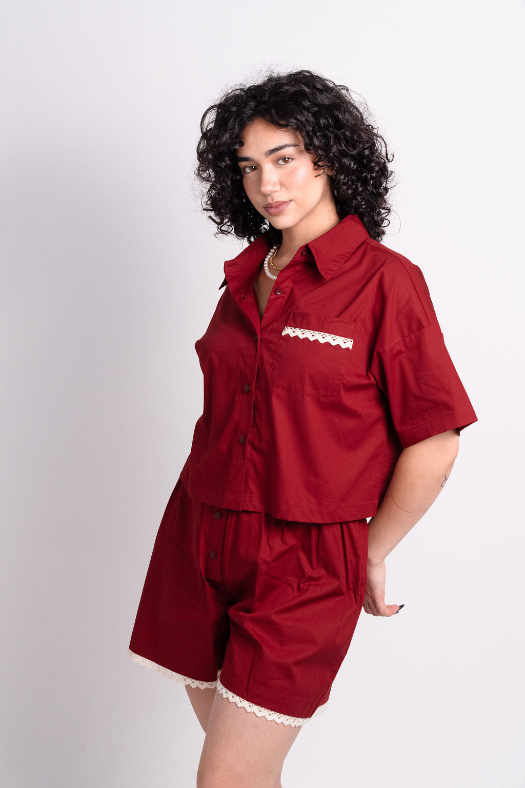 Merlot Shorts Set
